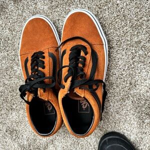 Brown and Black Vans